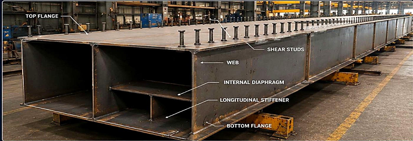Composite box girder fabrication