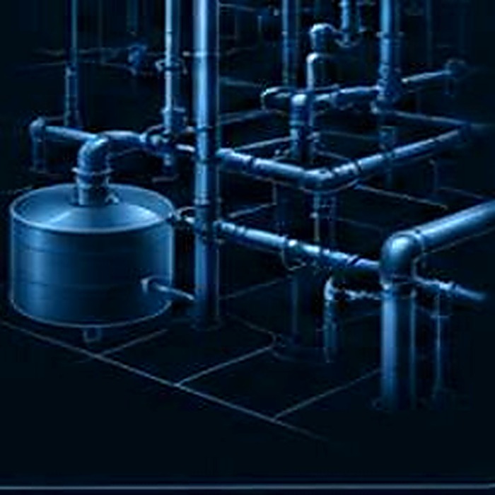 Plumbing system BIM render